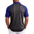 thumbnail image 6 of Fabrcox Mens Polo Shirts Short Sleeve Raglan Collared Golf Shirt Men Color Block Regular Fit Casual Workout Men's Athletic Shirts Blue XL, 6 of 7
