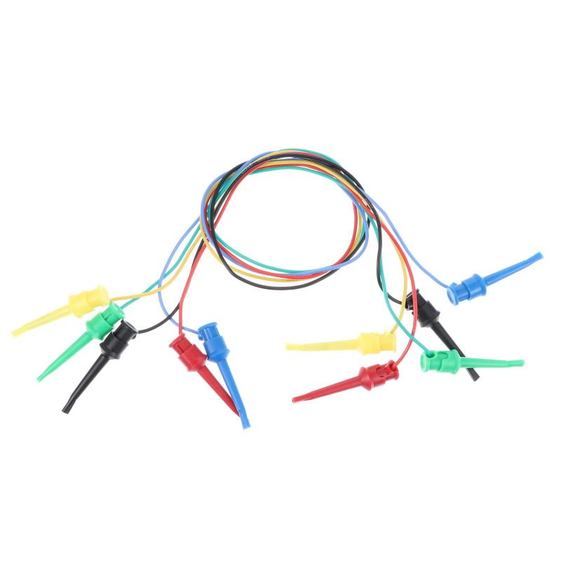 5Pcs 5 Colours Hook Clip Mini Grabber Test Probe for SMD IC Multimeter DIY New 