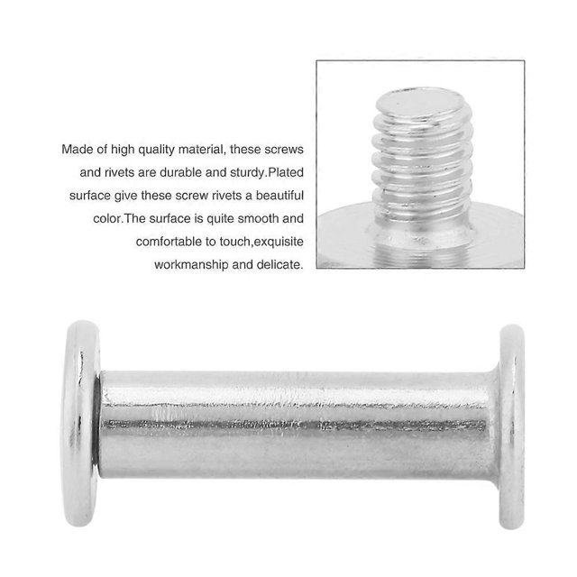 Paquete de 20 tornillos de encuadernación niquelados yuxing M5 30 piezas