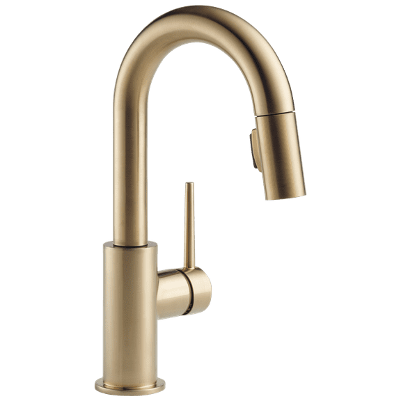 Trinsic Single Handle Pull-Down Bar / Prep Faucet in Champagne Bronze 9959-CZ-DST