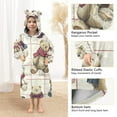 thumbnail image 4 of YAZAOO Kids Wearable Blanket Hoodie Warm and Cozy Cuddly Companions in Cozy Scarves Flannel Sweatshirt, 4 of 7