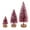 Red, variant on Vickerman 3"-5"-7" Red Sisal Bottle Brush Tree Set, Set of 3