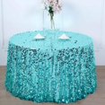 thumbnail image 3 of BalsaCircle 120" Big Payette Round XL Sequin Tablecloth Wedding Party Linens Turquoise, 3 of 8