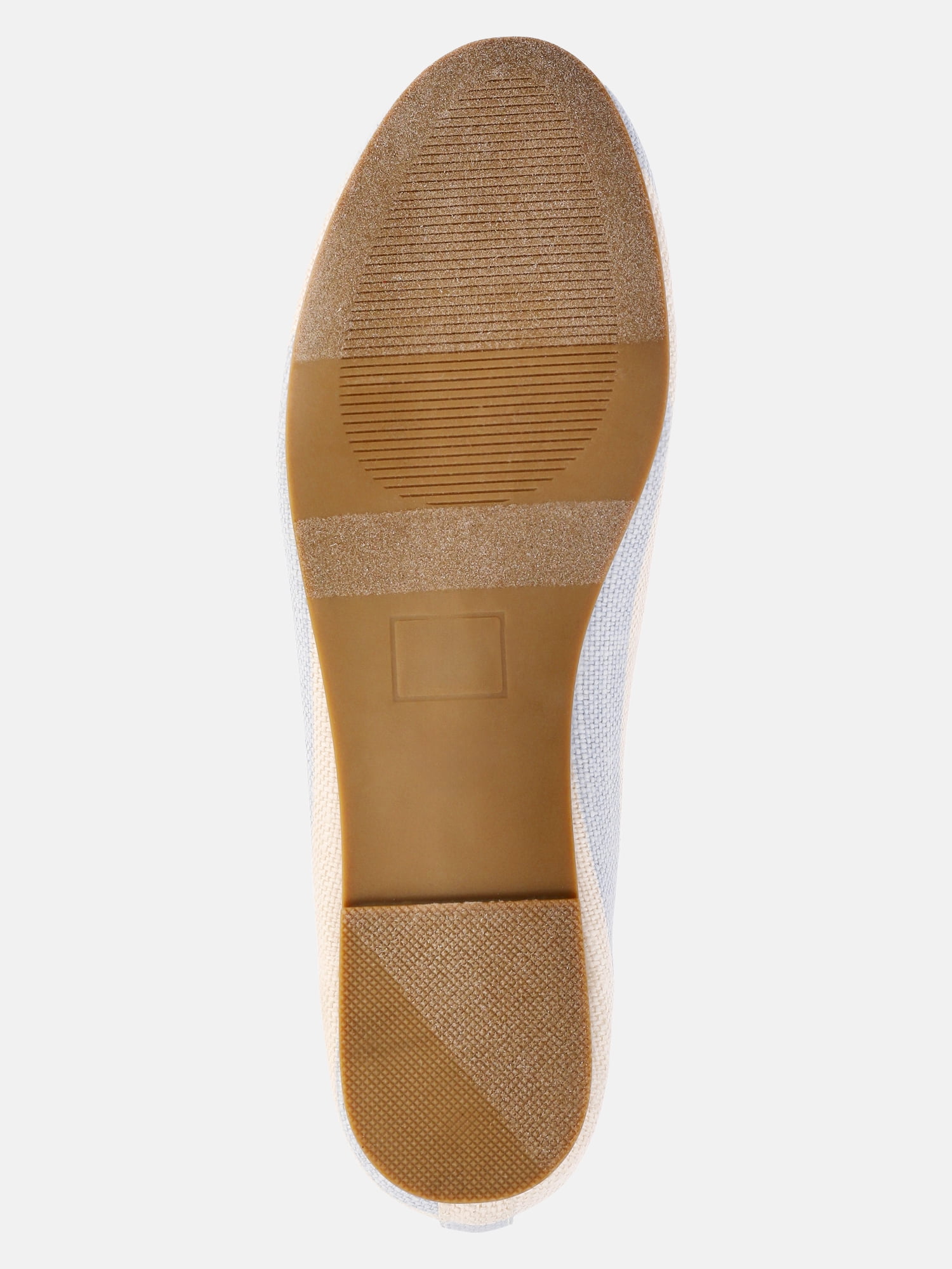 Free Assembly Women's Raffia Striped Ballet Flats with Bow