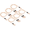 thumbnail image 1 of Uxcell Security Cable Coated Luggage Lock Wire Rope with Loop Clear Orange 1.64ft, 1 of 5