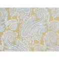 thumbnail image 5 of Fabric Mart Direct Mustard Yellow, Gray Poly Cotton Fabric By The Yard, 55 inches or 140 cm width, 17 Continuous Yards Gray Cotton Fabric, Paisleys, Upholstery Drapery Curtain Wholesale Fabric, 5 of 5