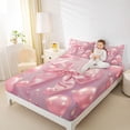 thumbnail image 4 of Feelyou Princess Bowknot Balloon Twin Sheet Sets, Pink Fashion Party Bedding, 3pcs, 4 of 7