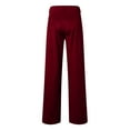 thumbnail image 4 of LNZGNM Men's Slim Fit Dress Pants Pleated Straight Leg Dress Pant Casual Belt Suit Pants Classic Work Pants Business Trousers, Wine 2XL, 4 of 6