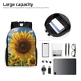 thumbnail image 6 of Cauagu Sky Golden Sunflower Field Print Backpacks,Travel Daypack Casual Laptop Backpack Bookbag Fits 15 Inch Computer for Men Women, 6 of 8