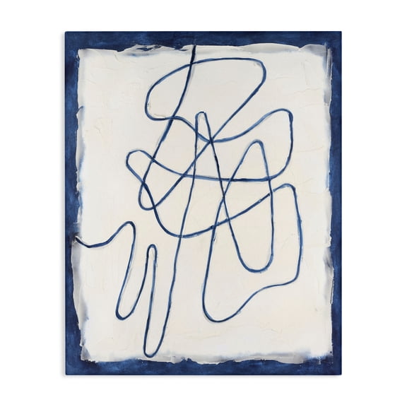 Stupell Industries Modern Blue Line Abstraction Canvas Art, 16 x 20, by Michael Willett
