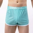 thumbnail image 6 of Sexy Men Ice Silk Seamless Boxer Briefs Pouch Underwear Shorts Trunks Underpants, 6 of 11