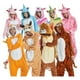 thumbnail image 2 of Mono de pijama de franela de felpa azul con puntadas Kigurumi, 2 of 3