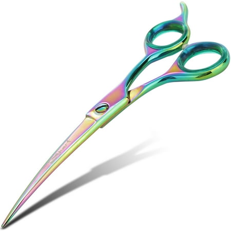UPC: 0701698575787 | Sharf Shears  Professional 6.5  Curved Rainbow Pet Grooming Scissors: Sharp 440c Japanese Steel for Dogs  Cats & Small Animals  Rainbow Series