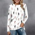 thumbnail image 2 of Womens Summer Tops plus Size Pullover Sweaters Ladies Long Sleeve Button Shirt Womens Plain Long Sleeve Shirts under Scrub Shirt Summer Shirts for Women Trendy Rave on Clearance Pink L, 2 of 4