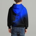 thumbnail image 5 of CYRBOKO Boys Sweatshirts, Hooded Gradient Printed Casual Long Sleeve Pullover Tops Blue Size 5-6 T, 5 of 7