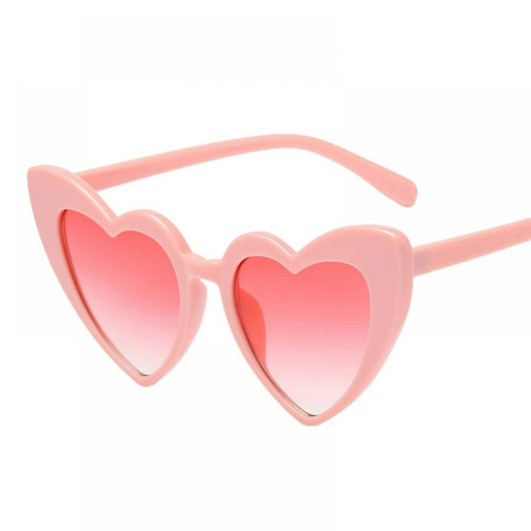 Heart Cat Eye Sunglasses - Blush Pink