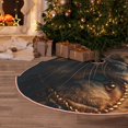thumbnail image 4 of Salouo Dapper Cat in Sunglasses Christmas Tree Skirt 30" Farmhouse Christmas Decorations Snowman Xmas Tree Skirt Tree Mat for Holiday Party Decor, 4 of 8