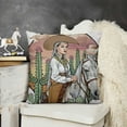 thumbnail image 2 of YINGXI s and Horse Country Throw Pillow Cover, Cushion Cover for Sofa Bed Home Decor ,Housewarming Gifts,Girls Her Lovers Gift, Gifts for Girls 22x22in, 2 of 5