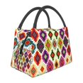 thumbnail image 2 of Bolsas de almuerzo con aislamiento huichol mexicano para mujeres, lonchera térmica impermeable, lonchera para trabajo, picnic, 2 of 5