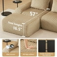 thumbnail image 5 of Cloud Sectional Couches for Living Room, Boneless Couch Modular Sectional Sofa, U Shaped Couch Modern Deep Seat Sofa with Ottoman, 3 Seater Floor Sofas for Bedroom, No Assembly Required,Camel, 5 of 10