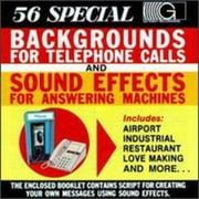 Full title: Backgrounds For Telephone Calls And Sound Effects For Answering Machines. Contains 56 tracks. Includes a script for creating your own messages using sound effects.