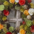 thumbnail image 3 of Northlight Flowers with Moss and Twig Artificial Wreath, 3 of 4