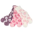 thumbnail image 4 of Socks Winter Slipper Cozy Fleece Warm Fluffy Plush Flower Fuzzy Stocking Home Boot Cute Sock Non Floor Women Sleeping, 4 of 8