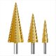 thumbnail image 1 of Juego de brocas escalonadas, 3 brocas de titanio, métricas de 4 mm a 32 mm, brocas cónicas HSS6542 para metal, madera y PVC., 1 of 4