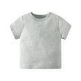 thumbnail image 2 of YTDSCS Kids Baby Boys Summer T-Shirt Short Sleeve TShirt Tee Soft Solid Color Tees for 1-8Y, 2 of 9