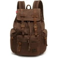 thumbnail image 5 of High Capacity Canvas Vintage Backpack - for Camping Hiking Travel 12-15" Laptop Rucksack School Backpack, 5 of 8