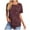 Wine-02, variant on Mittory Womens Tops Short Sleeve Button Side Asymmetrical Shirts Tunics Basic Fashion Summer Clothes
