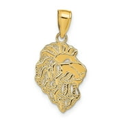 Diamond2Deal 14k Yellow Solid Gold Lion Head Pendant Fine Jewelry Ideal Gifts For Women Gift Set