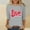 Gray, variant on Goodtrade8 3/4 Sleeve Tops for Women Plus Size Valentine Pullover Spring Graphic Gifts for Girlfriend Womens T-Shirts Fashion