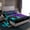 Cyan Purple Black, variant on Manfei Kids Gamepad Controller Twin Sheet Sets,Console Video Game Twin Fitted Sheet,Black Red Flat Sheet For Boys,Luxury Bedroom Decor,3-Piece