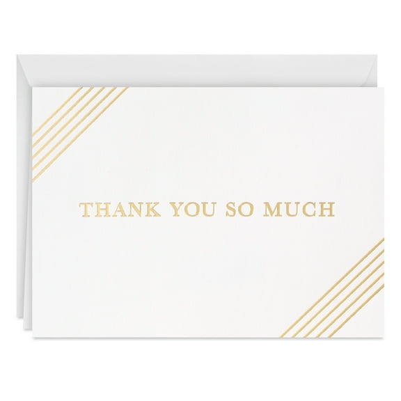 Hallmark Thank-You Notes (Diagonal Gold Stripes), 40 ct.