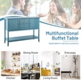 thumbnail image 6 of Canddidliike Wooden Sideboard Buffet Console Table with Drawers and Storage-Blue, Narrow Console Table for Foyer & Entry Spaces, 6 of 7