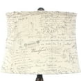 thumbnail image 4 of Metal Pyramid Base Table Lamp with Wire Design and Scripted Shade, Gray - Saltoro Sherpi, 4 of 5