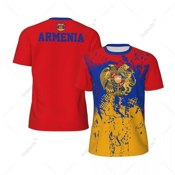 Exclusive design Armenia Flag Grain 3D Printed Men For Running Bike Soccer Tennis Fitness Sports tshirt Mesh Fans Short T-shirt