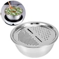 thumbnail image 4 of Cuenco rallador de cocina colador de lavado de arroz de gran capacidad resistente a la corrosión duradero para familia de mujeres ANGGREK Otros, 4 of 8