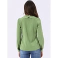 thumbnail image 4 of DARING DIVA Peter Pan Collar Button Decor Blouse XS Dusty Green, 4 of 6
