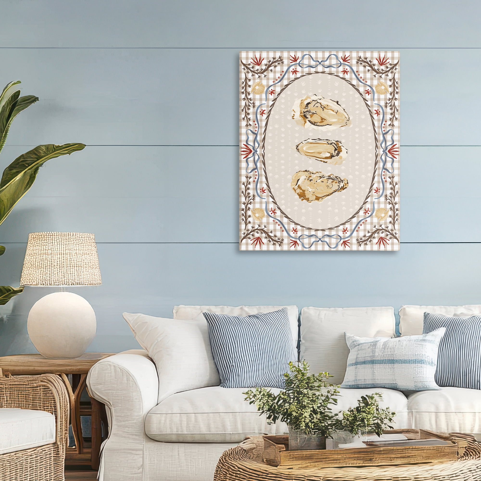 Stupell Industries Vintage Oyster Trio Canvas Wall Art, design by Vero Illustrates