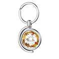 thumbnail image 1 of Garland el día de Acción de Gracias, patron de la hoja Rotating keychain Metal Keyring Holder, 1 of 2