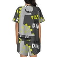 thumbnail image 3 of Lsque Cute Dinosaur Women's Short-Sleeved Pajama Set - 2 Piece Soft and Lightweight Sleepwear Set-XX-Large, 3 of 9