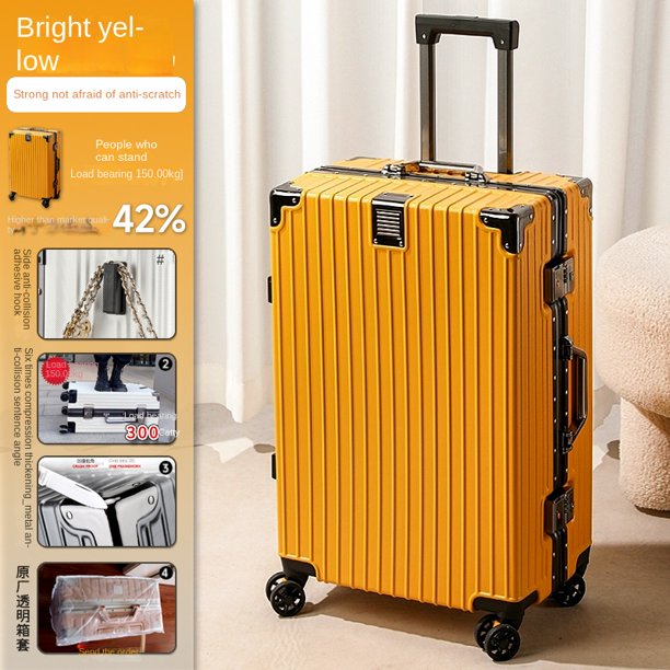 Maletas de viaje con marco de aluminio para hombre y mujer, equipaje con contraseña, maleta con ruedas extraíbles para estudiantes, maleta de viaje de 2025 pulgadas, 20/28 maleta de viaje, maleta viaj