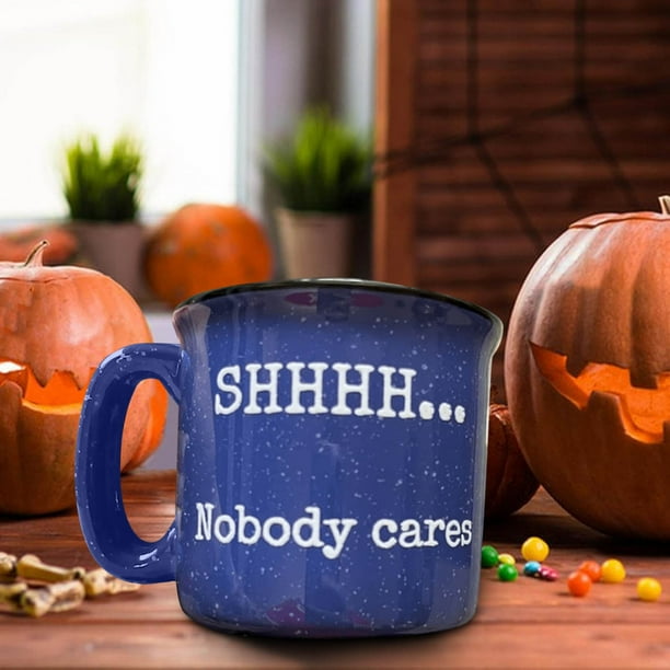 Tazas Taza de café divertida, Calabazas, hojas y otoño Taza de gres, Taza de café de cerámica de 15 oz, Taza única de mujer sarcástica