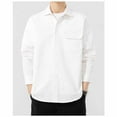 thumbnail image 5 of Handshe Men's Business Casual Shirt, Solid Color Long Sleeve with Pocket and Button Down Collar, 100% Cotton for Office and Daily Wear, 5 of 6