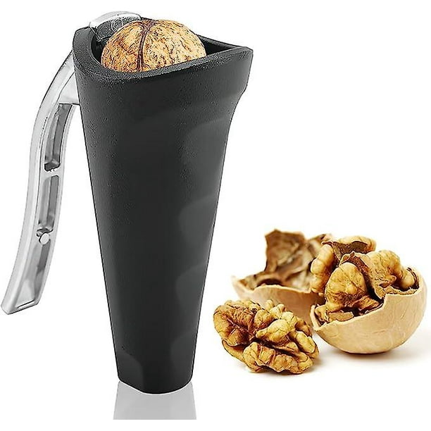 Herramienta para pelar nueces, cascanueces de metal, pelador de nueces, pinzas multifuncionales para nueces, cascanueces en forma de embudo, adecuado para nueces, avellanas, almendras (B