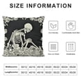 thumbnail image 5 of BANET Skull The Kissing Lovers Art  Throw Pillow Case, Gift for Wife, Girlfriend, for Tarot Lovers, Skull Lovers, Wedding, Cushion Cover for Sofa Couch Bed 18x18in, 5 of 5