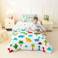 thumbnail image 4 of Homewish Lovely Dinosaur Twin Comforter Sets,Cartoon Animal Themed Bedding Set,White,Polkadot Reversible,2-Piece,1 Comforter and 1 Pillowcase, 4 of 7