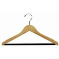 thumbnail image 5 of International Hanger Wood Suit Hanger Velvet Non-Slip Bar, Box of 100 Space., 5 of 5